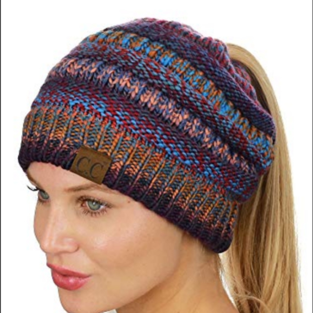 CC Beanie Messy Bun Tail